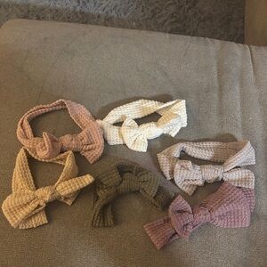 CROSS POSTED Charming Kids Bow Headband Collection - Cream, Pink, Green